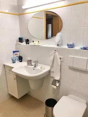 Ein Badezimmer in der Unterkunft Ferienwohnung Unter dem Schwalbennest