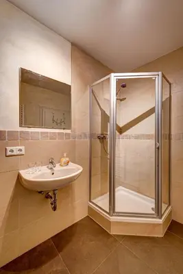 Ein Badezimmer in der Unterkunft Jakobshof