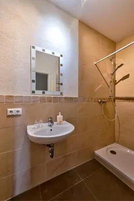 Ein Badezimmer in der Unterkunft Jakobshof