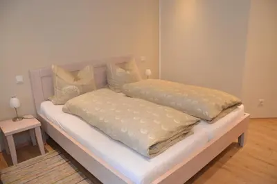 Ein Bett oder Betten in einem Zimmer der Unterkunft Gästehaus Guntersblum