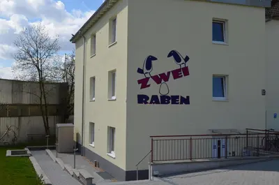 Das Gebäude in dem sich die Pension befindet