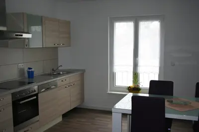 Küche/Küchenzeile in der Unterkunft Ferienwohnung zur Stadtmauer