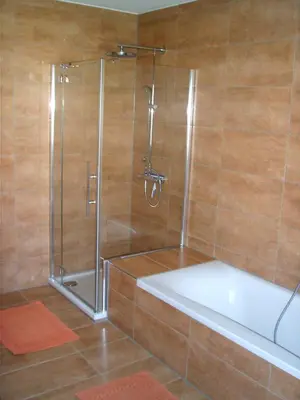 Ein Badezimmer in der Unterkunft Ferienwohnung zur Stadtmauer