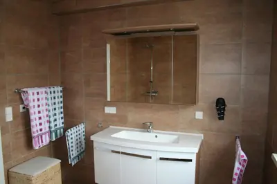 Ein Badezimmer in der Unterkunft Ferienwohnung zur Stadtmauer