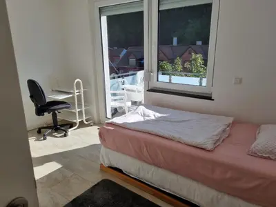 Ein Bett oder Betten in einem Zimmer der Unterkunft Loft Nagoldtal