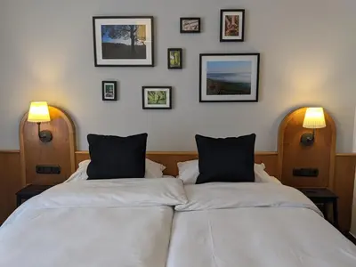Ein Bett oder Betten in einem Zimmer der Unterkunft SCHLAFGUT Domhof erleben