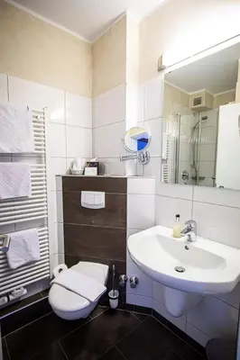Ein Badezimmer in der Unterkunft Hotel Spessartstuben