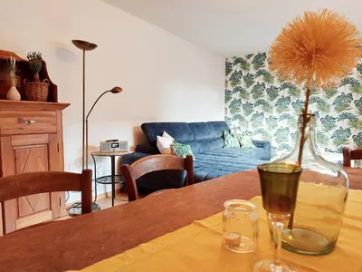 Ein Sitzbereich in der Unterkunft Gästehaus Röhm