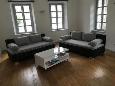 Ein Sitzbereich in der Unterkunft Kaiserslautern Apartment
