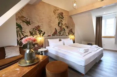 Ein Bett oder Betten in einem Zimmer der Unterkunft Villa Delange