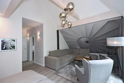 Ein Sitzbereich in der Unterkunft Villa Delange