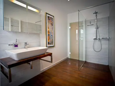 Ein Badezimmer in der Unterkunft O-Apartment