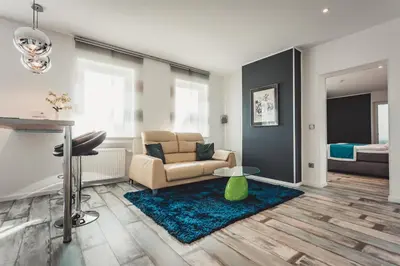 Ein Sitzbereich in der Unterkunft O-Apartment