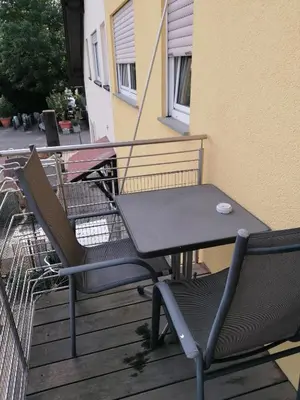 Ein Balkon oder eine Terrasse in der Unterkunft Stollis FeWo