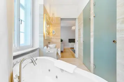 Ein Badezimmer in der Unterkunft Hotel Ketschauer Hof