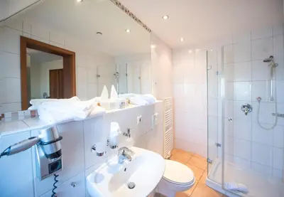 Ein Badezimmer in der Unterkunft Hotel-Restaurant 1735