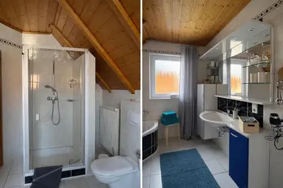 Ein Badezimmer in der Unterkunft Haus am Südfrüchtegarten