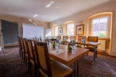 Der Geschäftsbereich oder Konferenzraum in der Unterkunft Hotel-Restaurant Burg Hornberg