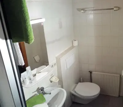 Ein Badezimmer in der Unterkunft Gasthaus Zur Ölmühle