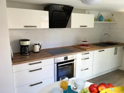 Küche/Küchenzeile in der Unterkunft Ferienhaus Zur Mainpforte