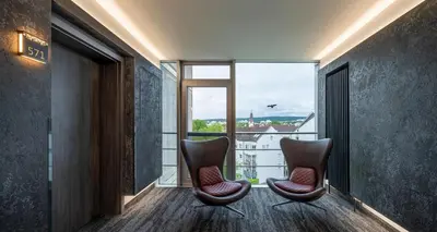Ein Sitzbereich in der Unterkunft PLAZA INN Stuttgart-Ditzingen