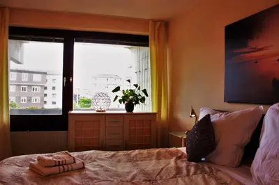 Ein Bett oder Betten in einem Zimmer der Unterkunft Weststadtblick