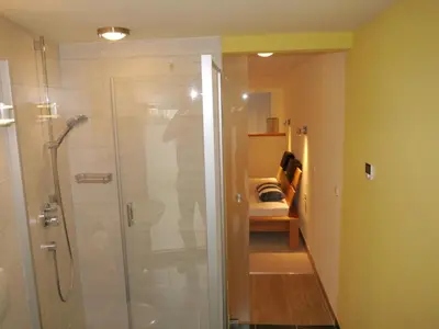 Ein Badezimmer in der Unterkunft Tauberterrasse