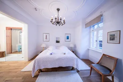 Ein Bett oder Betten in einem Zimmer der Unterkunft Ulner Kapelle
