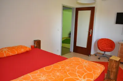 Ein Bett oder Betten in einem Zimmer der Unterkunft Punkrock Harbour Pension Bähr