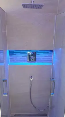Ein Badezimmer in der Unterkunft FeWo Lingenfeld