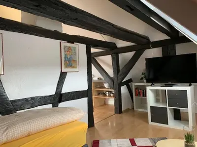 Ein Bett oder Betten in einem Zimmer der Unterkunft Gästehaus Windheim (Karlsruher Denkmal)