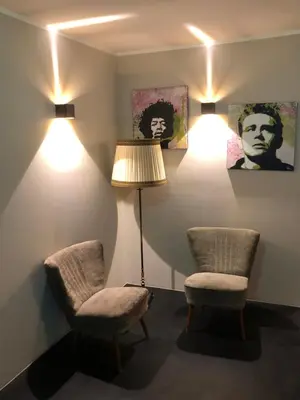Ein Sitzbereich in der Unterkunft Hotel Restaurant Goldenes Ross