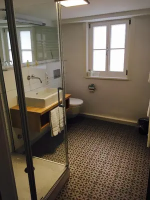 Ein Badezimmer in der Unterkunft Brauereigasthof Krone Öhringen