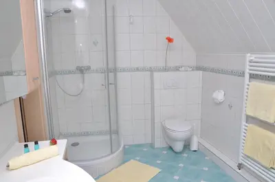 Ein Badezimmer in der Unterkunft 200m² Wohnung in Walldorf - SAP