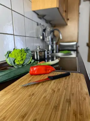 Küche/Küchenzeile in der Unterkunft Ferienwohnung der Familie Budzisch