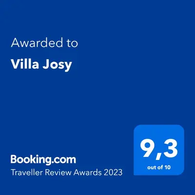 Ein Zertifikat, Auszeichnung, Logo oder anderes Dokument, das in der Unterkunft Villa Josy ausgestellt ist