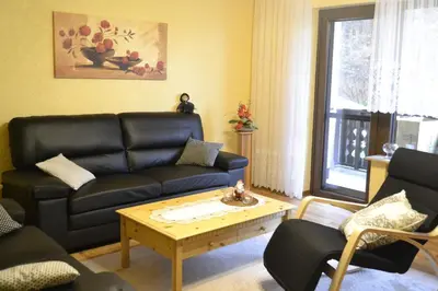 Ein Sitzbereich in der Unterkunft Haus Moser