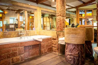 Ein Badezimmer in der Unterkunft ALLVITALIS Traumhotel