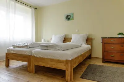 Ein Bett oder Betten in einem Zimmer der Unterkunft SchlafGut Gmelin
