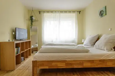 Ein Bett oder Betten in einem Zimmer der Unterkunft SchlafGut Gmelin
