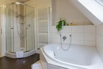 Ein Badezimmer in der Unterkunft SchlafGut Gmelin