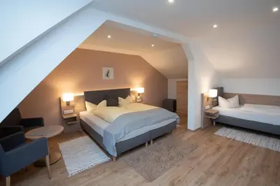Ein Bett oder Betten in einem Zimmer der Unterkunft Neckarperle