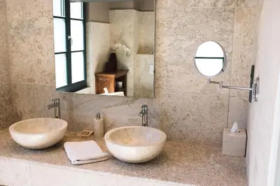 Ein Badezimmer in der Unterkunft Hofgut Holzmuhle