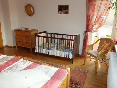 Ein Bett oder Betten in einem Zimmer der Unterkunft Schöne Aussicht
