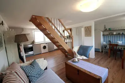 Ein Sitzbereich in der Unterkunft Ferienwohnung Karlsruhe