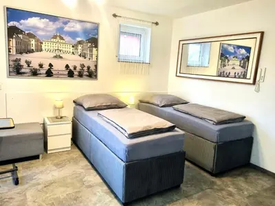 Ein Sitzbereich in der Unterkunft Ludwig Apartment