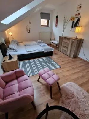 Ein Bett oder Betten in einem Zimmer der Unterkunft Privatwohnung Rybczynski