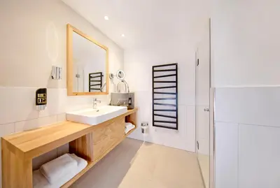 Ein Badezimmer in der Unterkunft Jordan's Untermühle