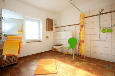 Ein Badezimmer in der Unterkunft Hainhof Gästewohnungen