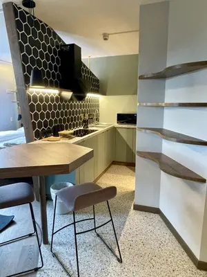 Küche/Küchenzeile in der Unterkunft Felix Hotel Darmstadt
